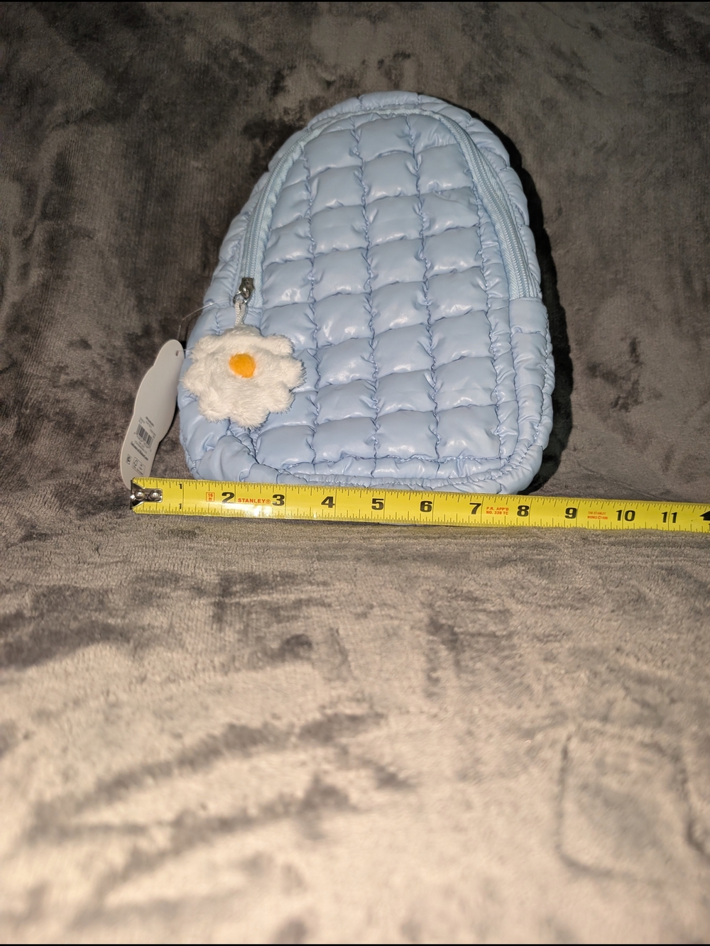 Adorable Wonder Nation Puffer Sling Bag Daisy Light Blue Hot Pink W Fun Charm - Picture 9 of 15